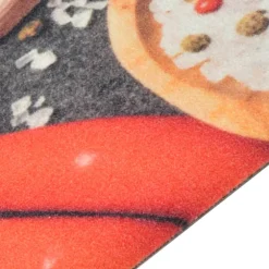 vidaXL Keukenmat wasbaar groenteprint 45x150 cm fluweel