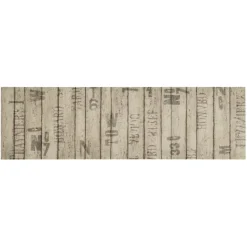 vidaXL Keukenmat wasbaar hekprint 45x150 cm fluweel