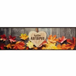 vidaXL Keukenmat wasbaar herfstprint 45x150 cm fluweel