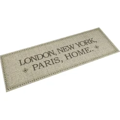 vidaXL Keukenmat wasbaar Home-tekst 45x150 cm fluweel