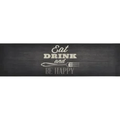 vidaXL Keukenmat wasbaar keukenprint 45x150 cm fluweel zwart