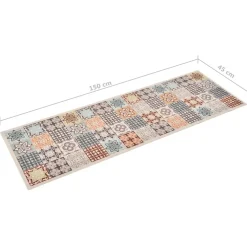 vidaXL Keukenmat wasbaar Mosaic Colour 45x150 cm