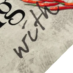 vidaXL Keukenmat wasbaar pepertekst 60x180 cm fluweel