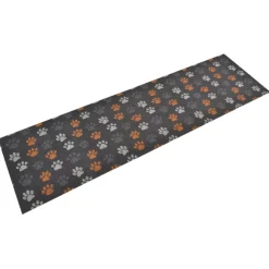 vidaXL Keukenmat wasbaar potenprint 45x150 cm fluweel