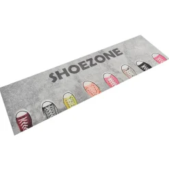 vidaXL Keukenmat wasbaar shoezone-print 45x150 cm fluweel