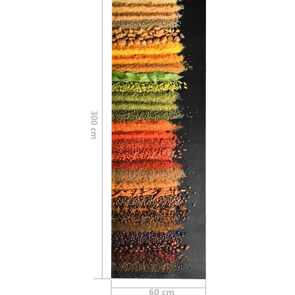 vidaXL Keukenmat wasbaar Spice 60x300 cm