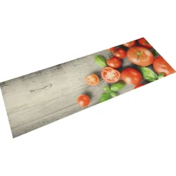 vidaXL Keukenmat wasbaar tomatenprint 45x150 cm fluweel