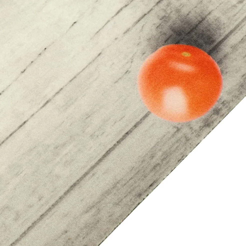 vidaXL Keukenmat wasbaar tomatenprint 45x150 cm fluweel