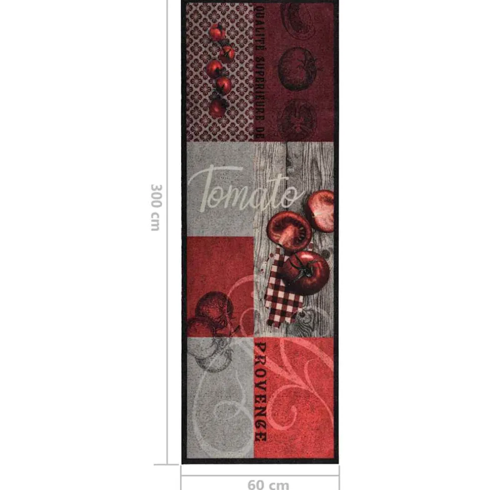 vidaXL Keukenmat wasbaar Tomatoes 60x300 cm