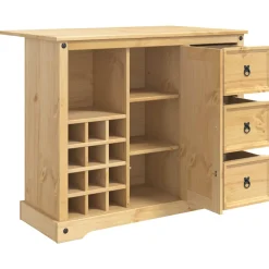 VidaXL Keukenopslag Honing Wax 112 x 70 x 91,5 cm Massief dennenhout