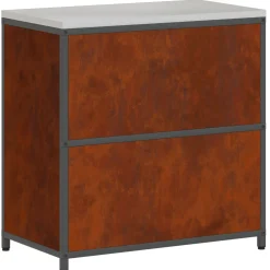 vidaXL Keukenopslag Kast HATTEM Roestig 90 x 50 x 92 cm Staal