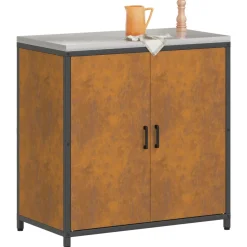 vidaXL Keukenopslag Kast HATTEM Roestig 90 x 50 x 92 cm Staal