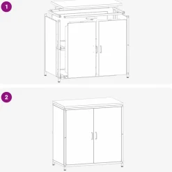 vidaXL Keukenopslag Kast HATTEM Roestig 90 x 50 x 92 cm Staal