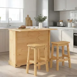 vidaXL Keukenopslag 2 st Honing Wax 112 x 77 x 90 cm