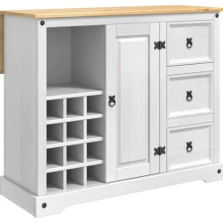 vidaXL Keukenopslag 2 st Wit en Honing Was 112 x 77 x 90 cm