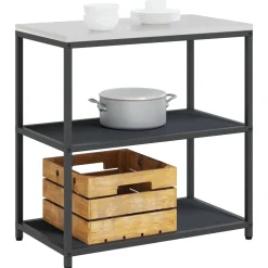 vidaXL Keukenplankeenheid HATTEM Antracietkleurig 90 x 50 x 92 cm