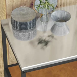 vidaXL Keukenplankeenheid HATTEM Roestig 90 x 50 x 92 cm Staal