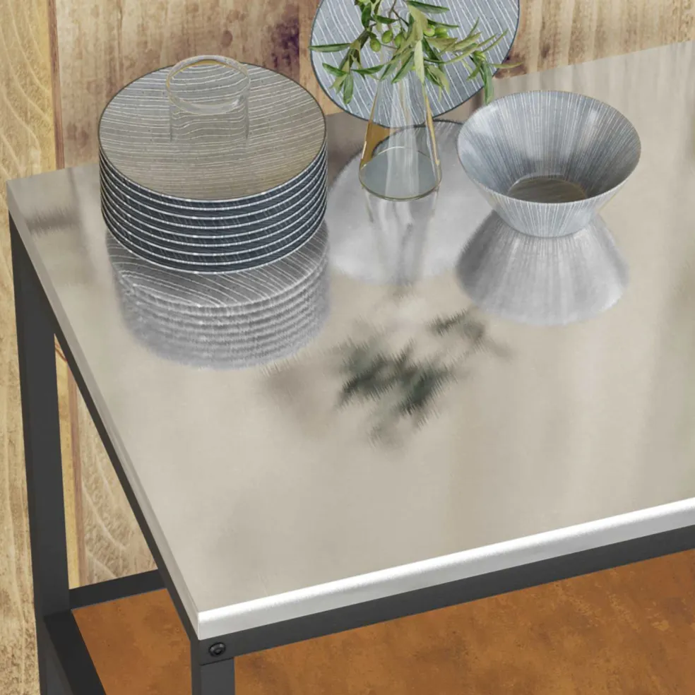vidaXL Keukenplankeenheid HATTEM Roestig 90 x 50 x 92 cm Staal