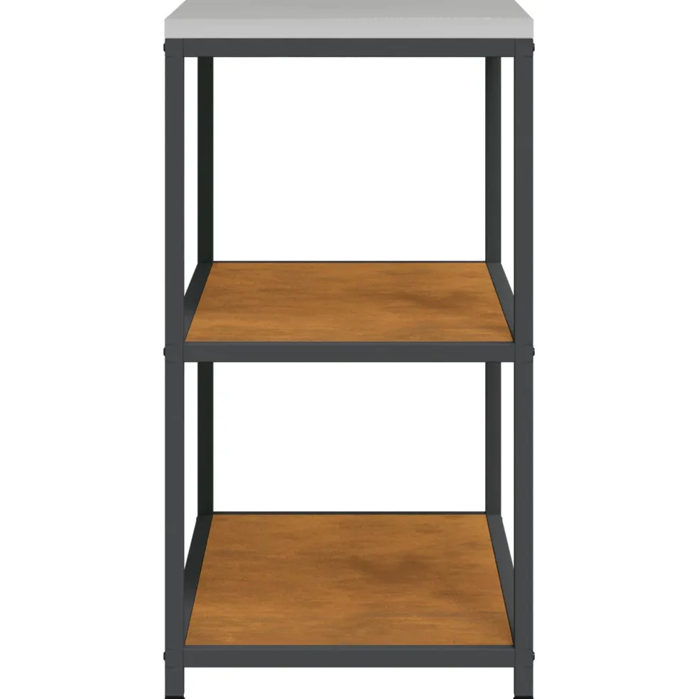 vidaXL Keukenplankeenheid HATTEM Roestig 90 x 50 x 92 cm Staal