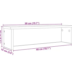vidaXL Keukenrekken stapelbaar 2 st 50x15x16 cm artisanaal eikenkleur