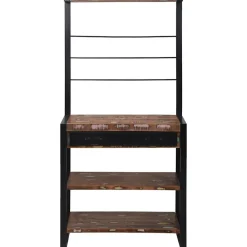 vidaXL Keukenrek Multikleur en Zwart 80 x 40 x 160 cm