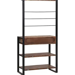 vidaXL Keukenrek Multikleur en Zwart 80 x 40 x 160 cm