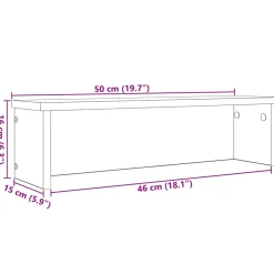 vidaXL Keukenrek stapelbaar 50x15x16cm bewerkt hout grijs sonoma eiken
