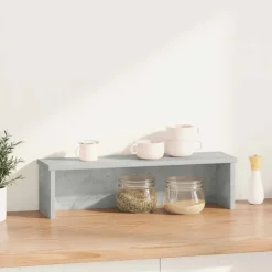 vidaXL Keukenrek stapelbaar 50x15x16 cm bewerkt hout betongrijs