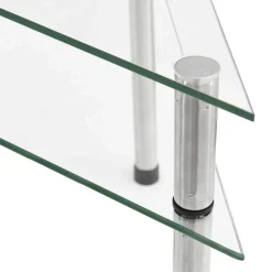 vidaXL Keukenschap 49,5x35x19 cm gehard glas transparent