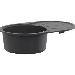 vidaXL Keukenspoelbak enkele bak Graniet 77 x 49 x 20.5 cm Grafiet