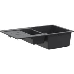 vidaXL Keukenspoelbak met dubbele bak Graniet 80 x 50 x 30.5 cm