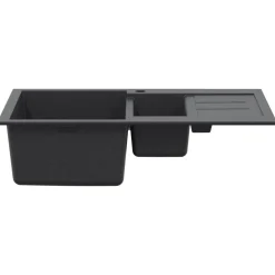 vidaXL Keukenspoelbak met dubbele bak Graniet 80 x 50 x 30.5 cm