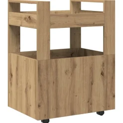 vidaXL Keuken Trolley artisanaal eikenkleurig 60 x 45 x 80 cm