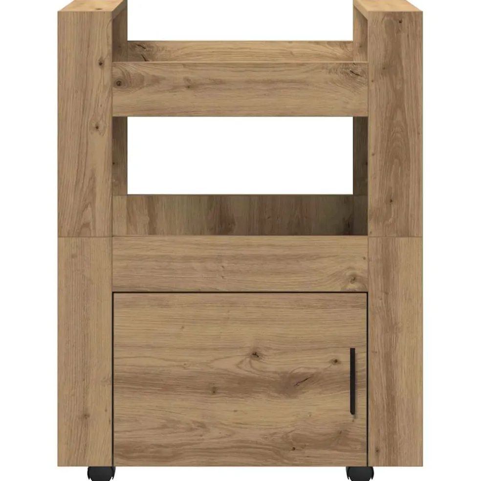 vidaXL Keuken Trolley artisanaal eikenkleurig 60 x 45 x 80 cm