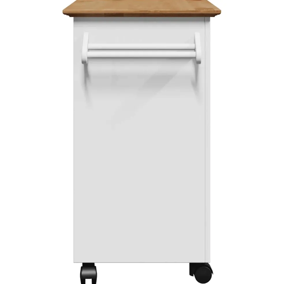 vidaXL Keukentrolley BODO 72x45x80 cm wit en bruin