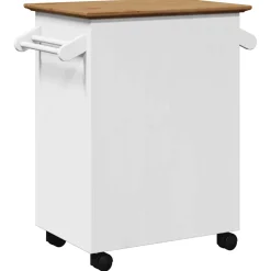 vidaXL Keukentrolley BODO 72x45x80 cm wit en bruin