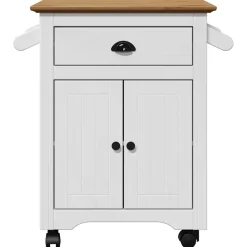 vidaXL Keukentrolley BODO 72x45x80 cm wit en bruin