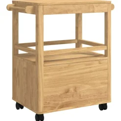vidaXL Keuken Trolley FLORO Wasbruin 72,5 x 45 x 80 cm
