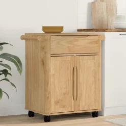 vidaXL Keuken Trolley FLORO Wasbruin 72,5 x 45 x 80 cm