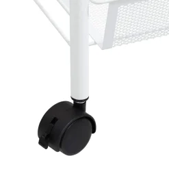 vidaXL Keukentrolley 3-laags 46x26x54 cm ijzer wit