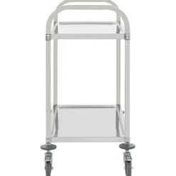 vidaXL Keukentrolley 2-laags 96,5x55x90 cm roestvrij staal