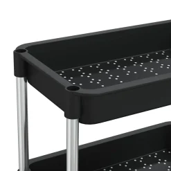 vidaXL Keukentrolley 5-laags 42x29x128 cm ijzer en ABS zwart