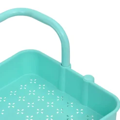 vidaXL Keukentrolley 3-laags 42x35x85 cm ijzer en ABS turquoise