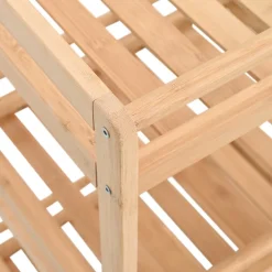 vidaXL Keukentrolley met Wielen Naturel 46 x 38 x 76 cm Bamboe