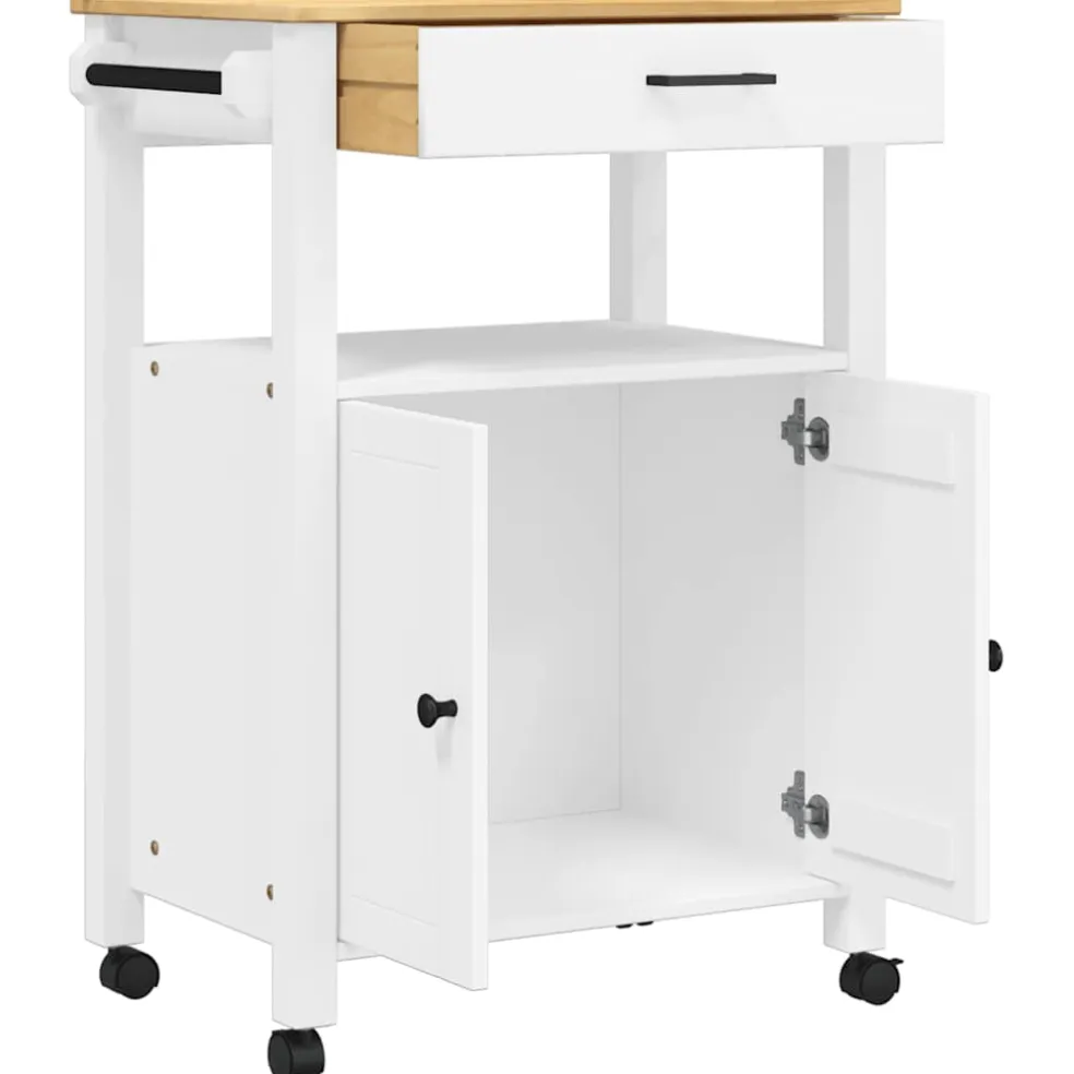 vidaXL Keukentrolley MONZA 60x40x88,5 cm massief grenenhout