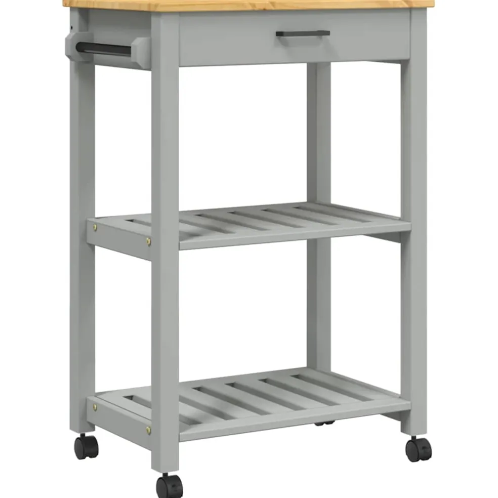 vidaXL Keukentrolley MONZA 60x40x88,5 cm massief grenenhout