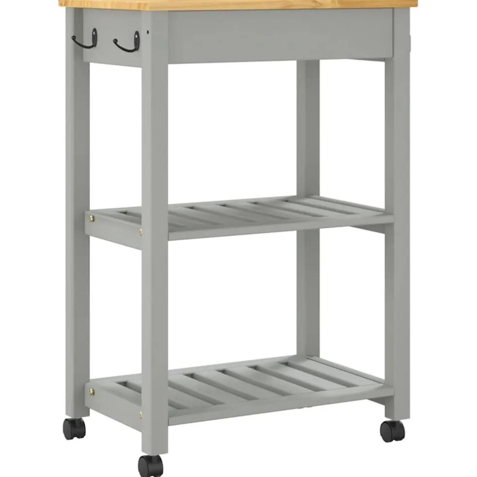 vidaXL Keukentrolley MONZA 60x40x88,5 cm massief grenenhout