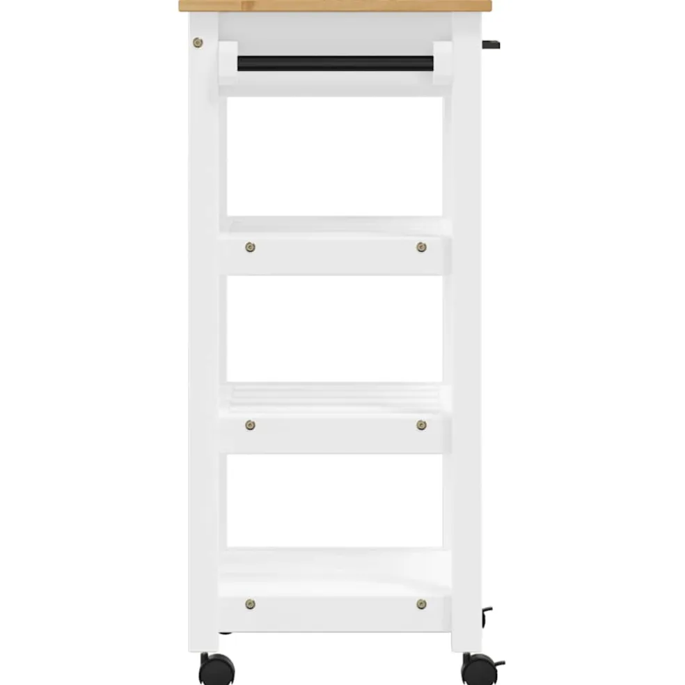 vidaXL Keukentrolley MONZA 48x40x88,5 cm massief grenenhout