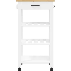 vidaXL Keukentrolley MONZA 48x40x88,5 cm massief grenenhout