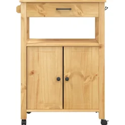vidaXL Keukentrolley MONZA 60x40x88,5 cm massief grenenhout
